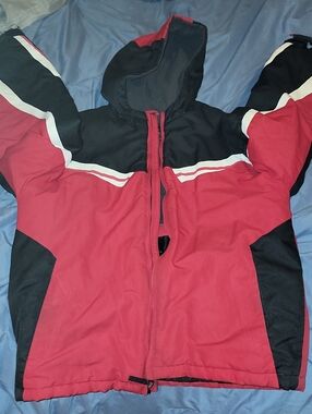 Pacific Trail Kids Red and Black Hooded Puffer Jacket
